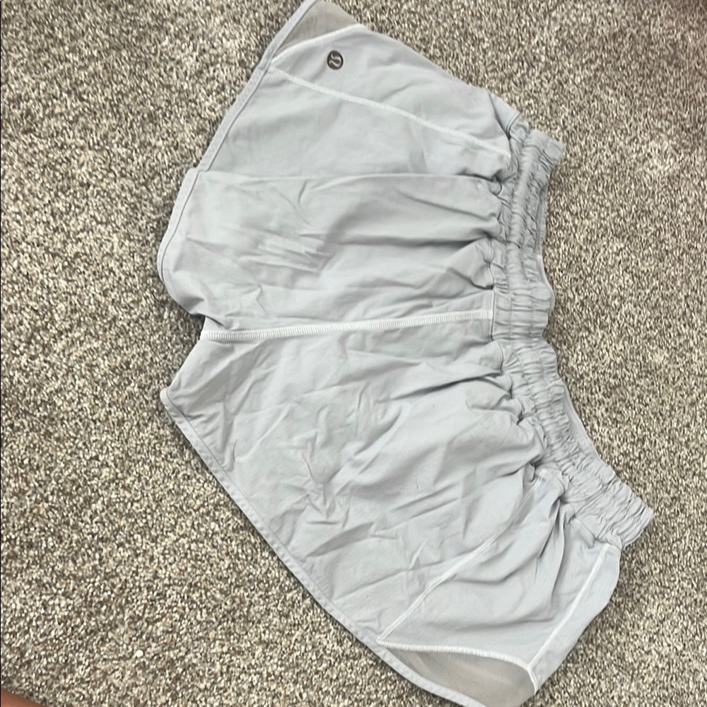 Lulu Lemon Light Grey 2.5 Hotty Hot Short